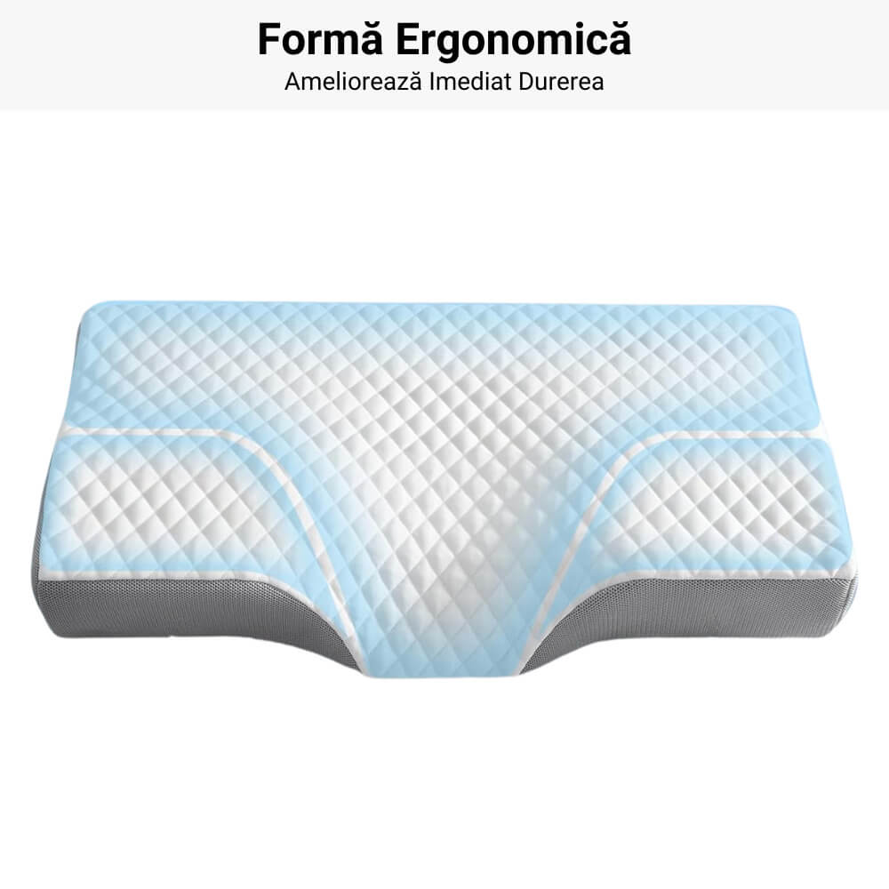 Perna ortopedica cervicala din spuma cu memorie Better Posture Lite - Poza 2
